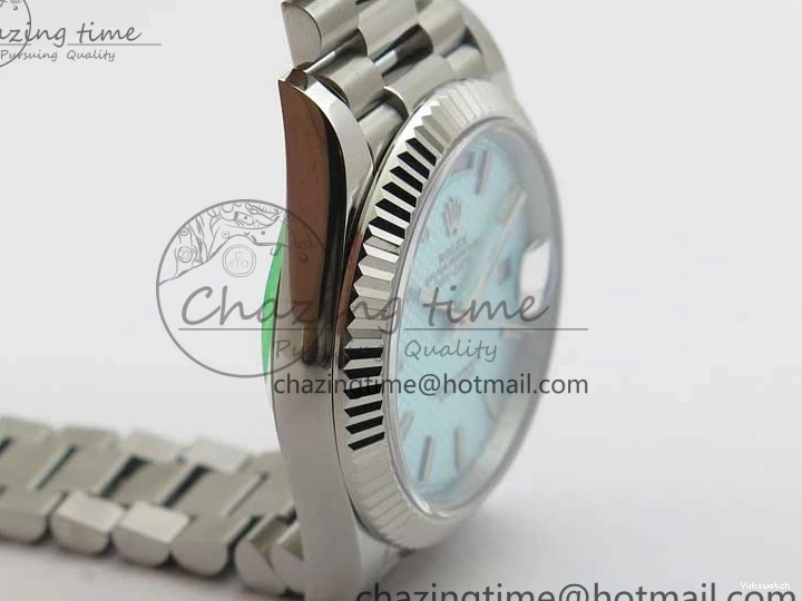 A2836 Dial 228239 Dial Blue SS BP SS Version Textured 904 on Day-Date President 40mm Ice Bracelet New 0724